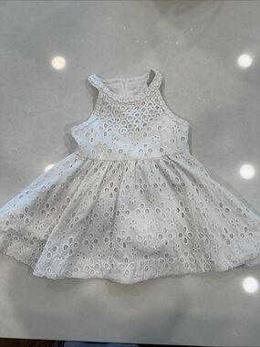 Lilly Pulitzer White Eyelet Halter Dress for Girls